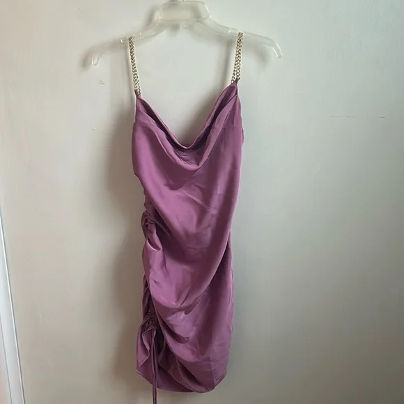 Astr | Dresses | Astr The Label Mini Dress Gold Chain Straps | Poshmark